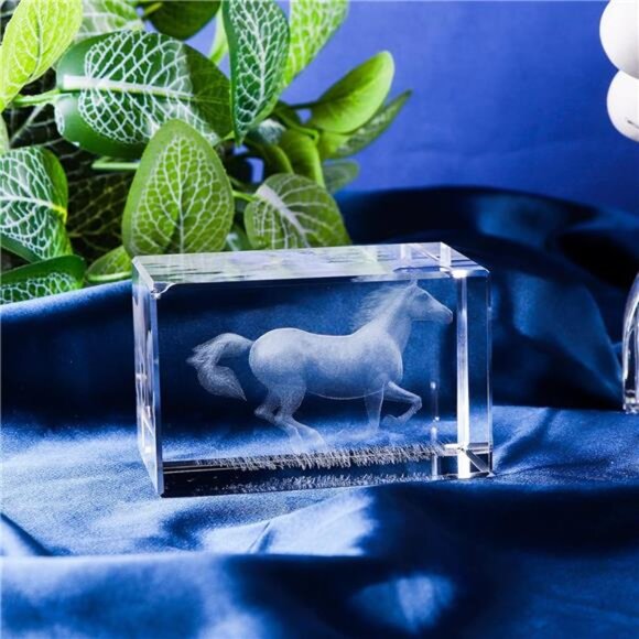 Horse Gifts for Girls Women Horse Lovers Horse Stuff Glass Figurine Decor - Picture 5 of 7